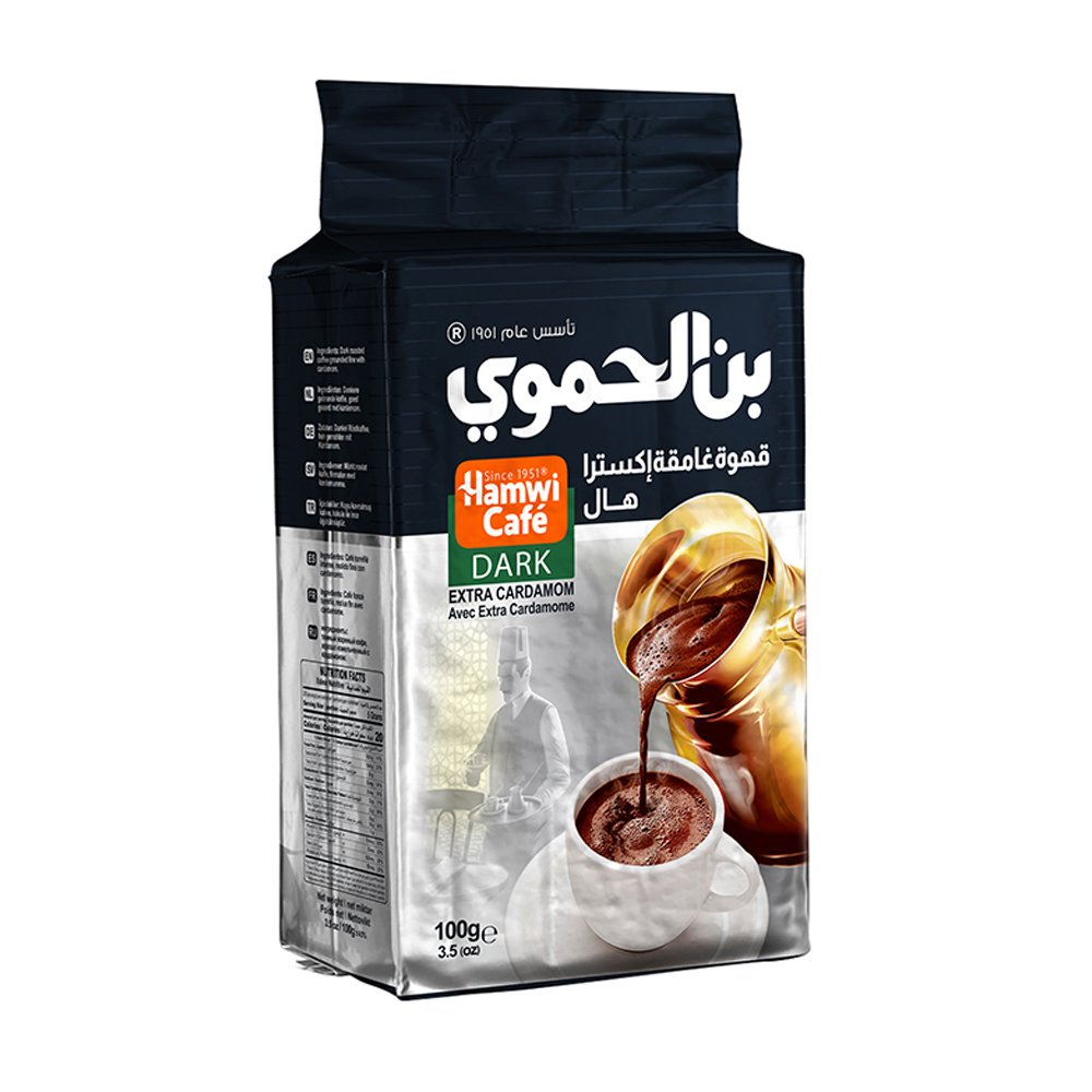 قهوة بن الحموي التركية الغامقة مع هال اكسترا (100غ) - 100% طبيعية من أجود حبوب الأرابيكا. تحميص غامق مع نكهة هال قوية وعطرية - بدون اى إضافات