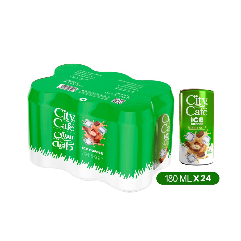 كرتونة آيس كوفي بندق 24×180 مل، نكهة لذيذة وانتعاش صيفي حقيقي، فوقان يومي يخليك مستعد لكل لحظة شمس وحر